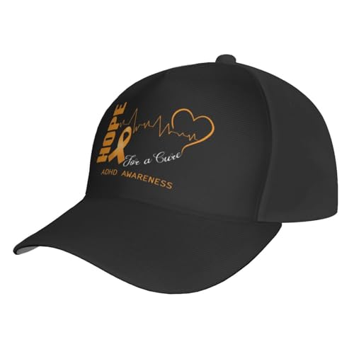 "Hope for A Cure" ADHD Awareness Baseball Cap - FocusAid Essentials: Empowering ADHD Living