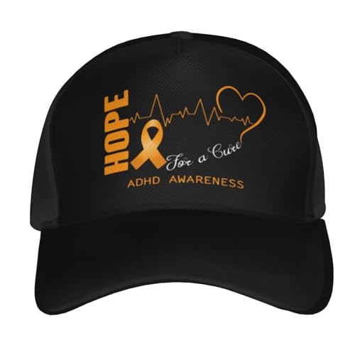 "Hope for A Cure" ADHD Awareness Baseball Cap - FocusAid Essentials: Empowering ADHD Living