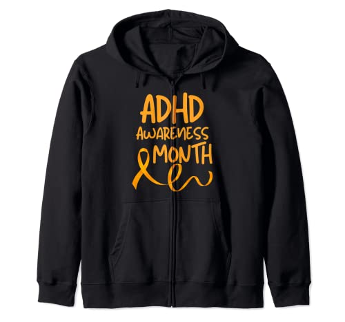 ADHD Awareness Support Zip Hoodie - FocusAid Essentials: Empowering ADHD Living