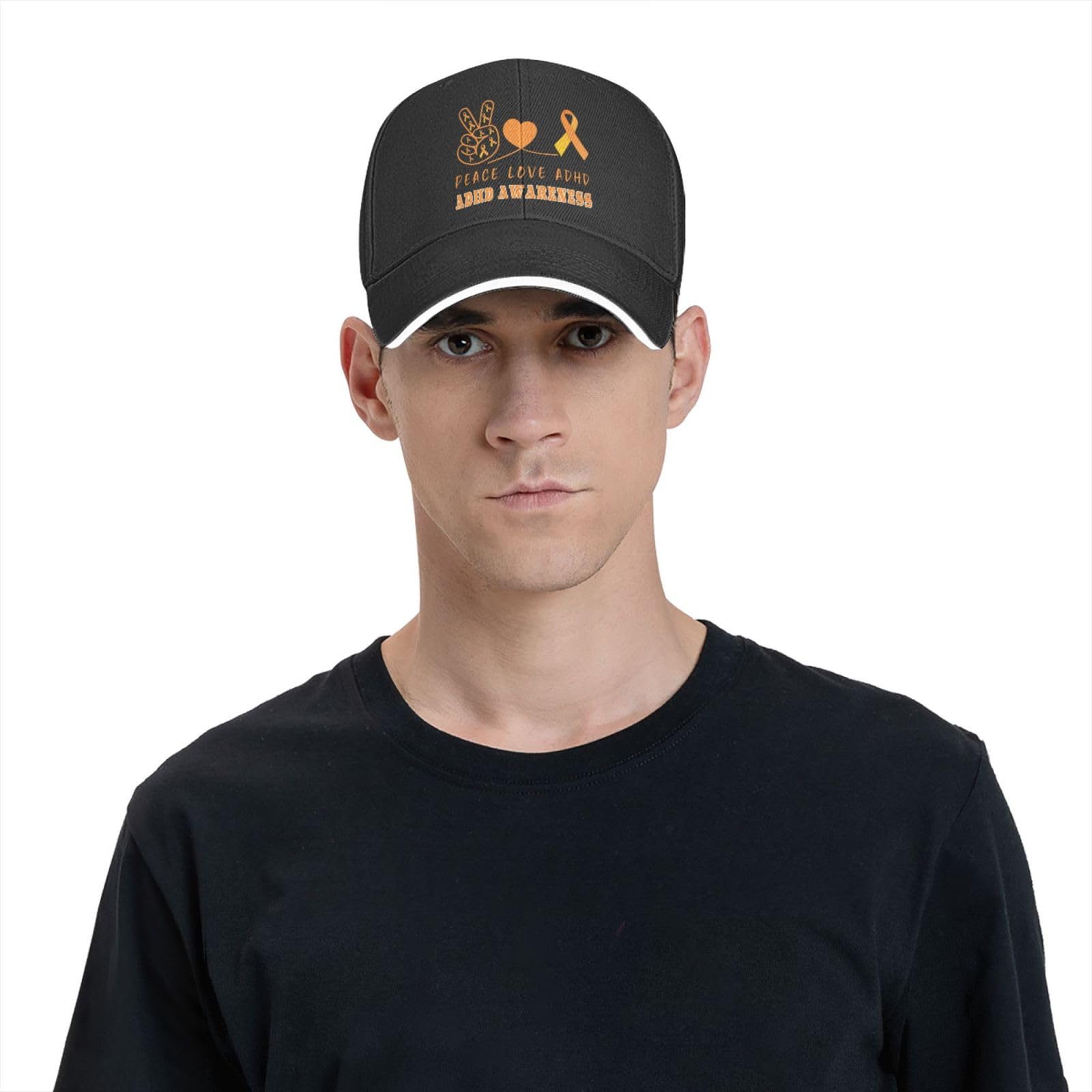 "Peace, Love, ADHD" Baseball Cap - FocusAid Essentials: Empowering ADHD Living