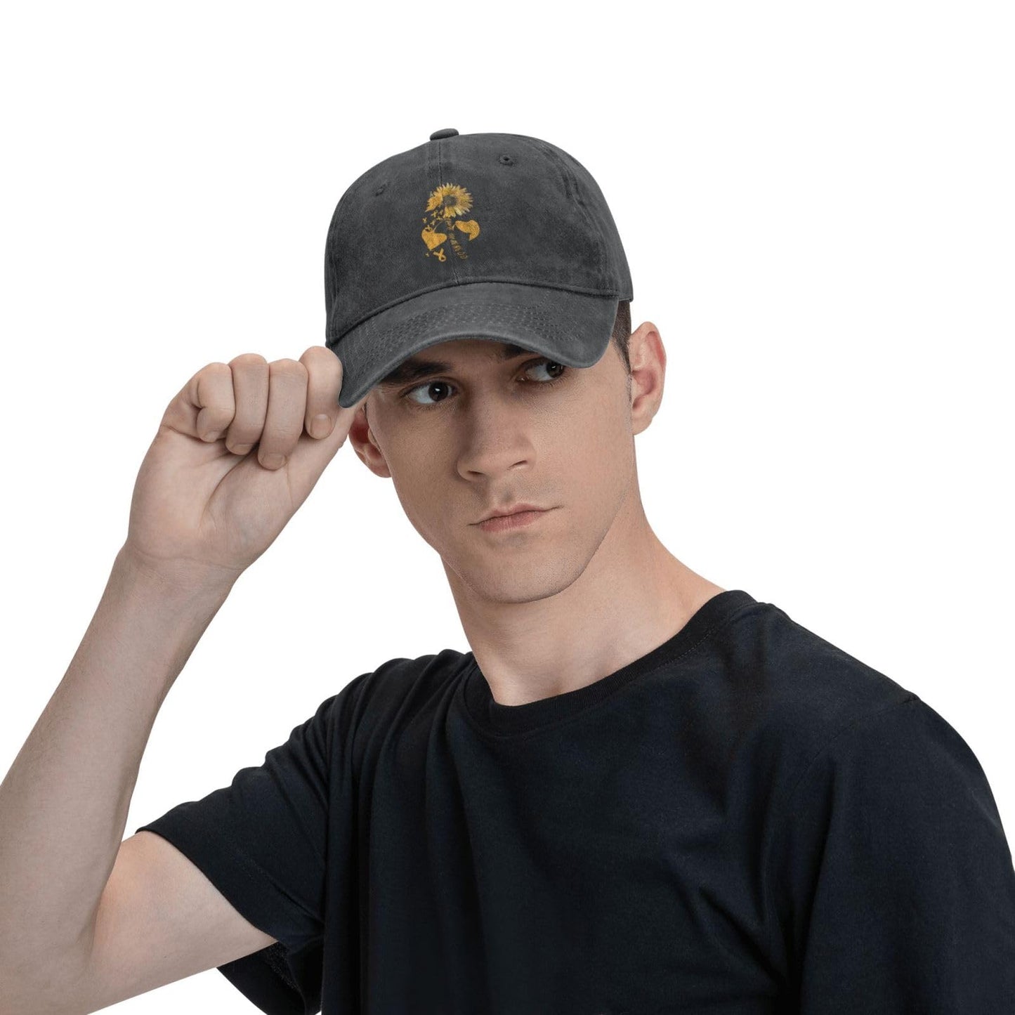 ADHD Awareness Vintage Sunflower Casquette Hat - FocusAid Essentials: Empowering ADHD Living