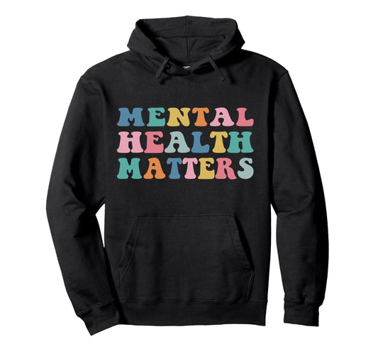 "Mental Health Matters" - ADHD Pullover Hoodie - FocusAid Essentials: Empowering ADHD Living