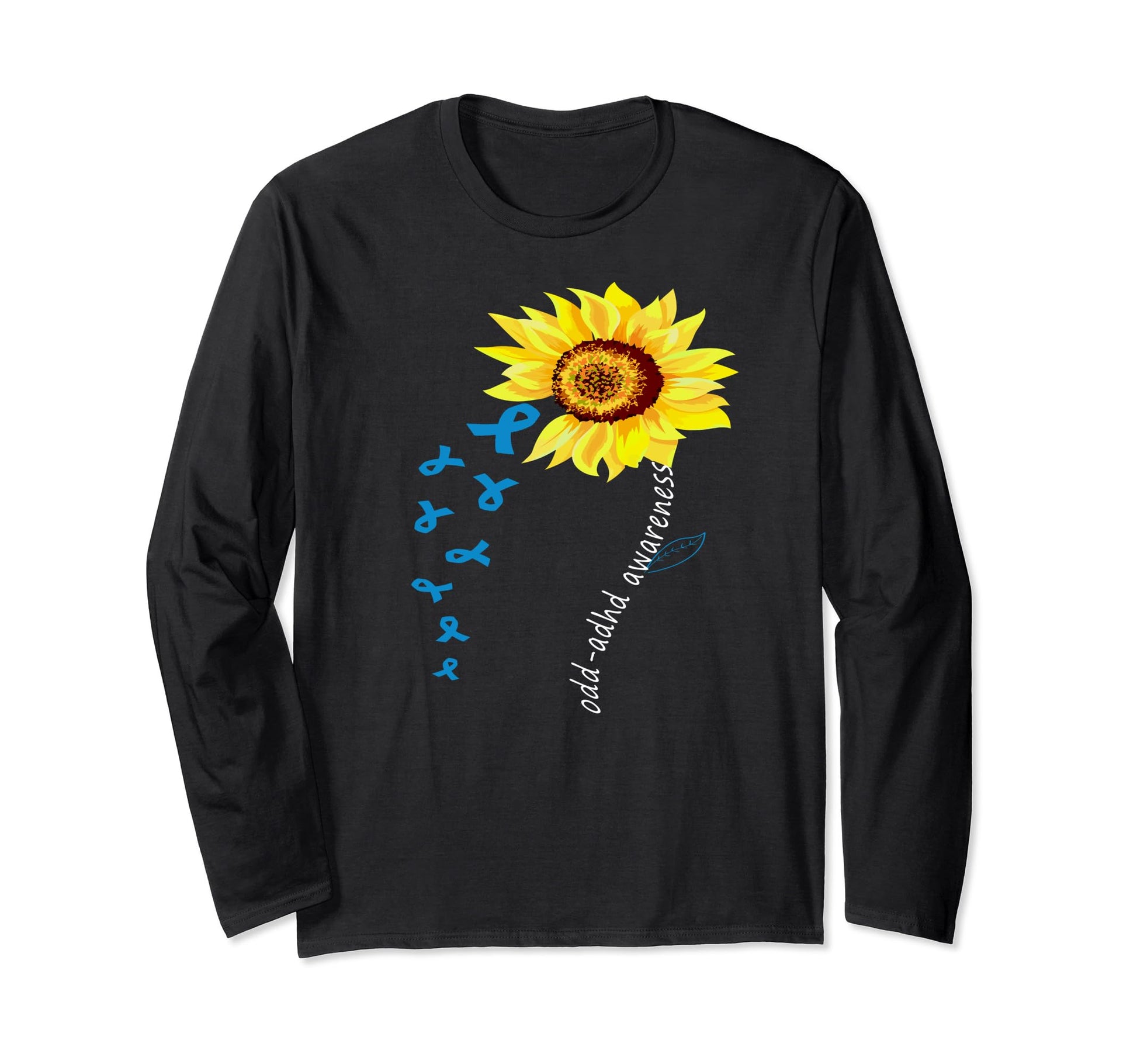 ADHD Awareness Sunflower - Long-Sleeve Shirt - FocusAid Essentials: Empowering ADHD Living