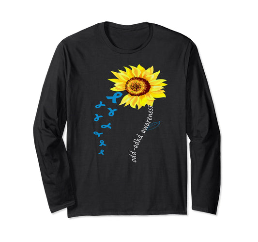 ADHD Awareness Sunflower - Long-Sleeve Shirt - FocusAid Essentials: Empowering ADHD Living