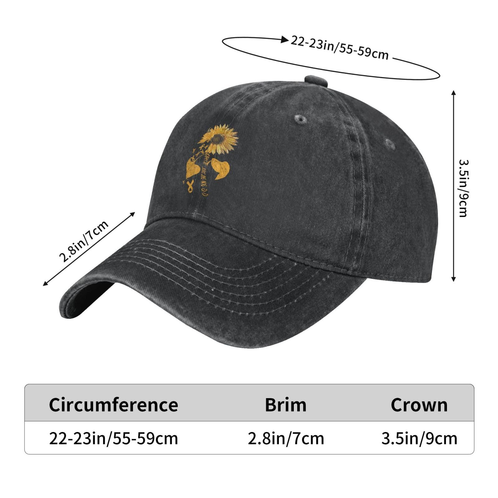 ADHD Awareness Vintage Sunflower Casquette Hat - FocusAid Essentials: Empowering ADHD Living