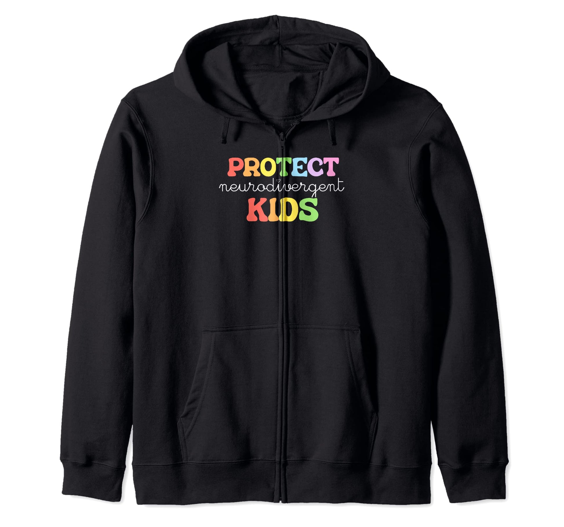 "Protect Neurodivergent Kids" ADHD Zip Hoodie - FocusAid Essentials: Empowering ADHD Living