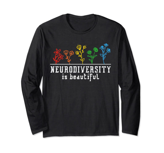 "Neurodiversity Is Beautiful" - ADHD Long-Sleeve Shirt - FocusAid Essentials: Empowering ADHD Living