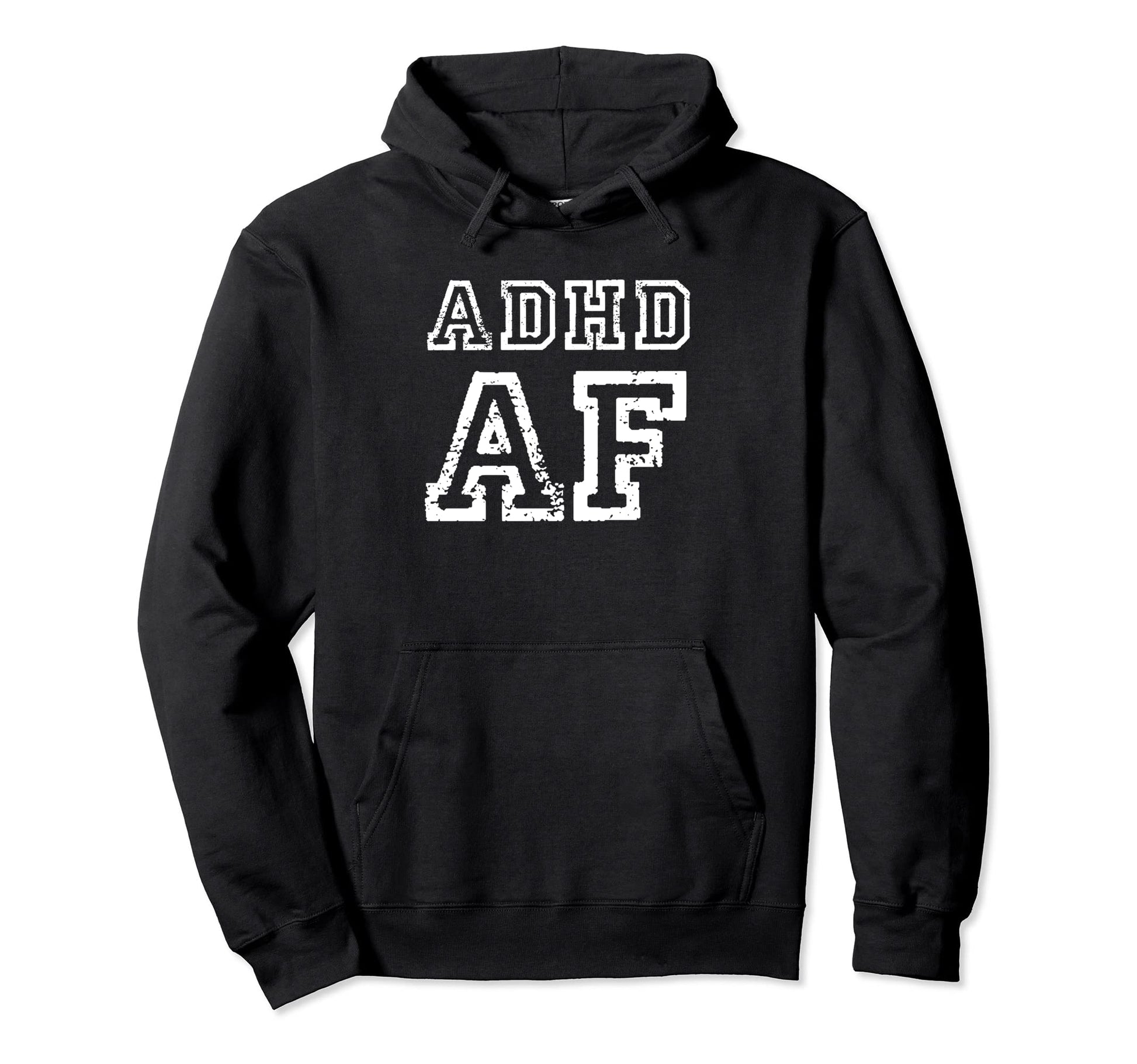 ADHD Awareness "ADHD AF" Pullover Hoodie - FocusAid Essentials: Empowering ADHD Living