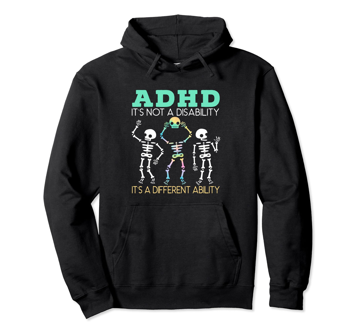 "It's Not A Disability - It's A Different Ability" ADHD Pullover Hoodie - FocusAid Essentials: Empowering ADHD Living