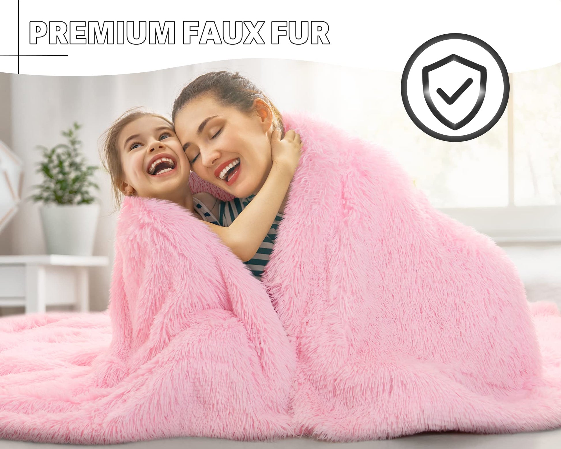 BENRON Light Pink Throw Blankets, Soft Shaggy Fuzzy Sherpa Cute Baby Pink Throw Cozy Fluffy Faux Fur Blankets for Bed Couch Sofa Washable, 50"x60" - FocusAid Essentials: Empowering ADHD Living