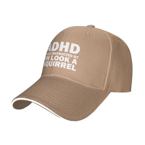 "ADHD - Easily Distracted by, Oh Look A Squirrel" Hat - FocusAid Essentials: Empowering ADHD Living