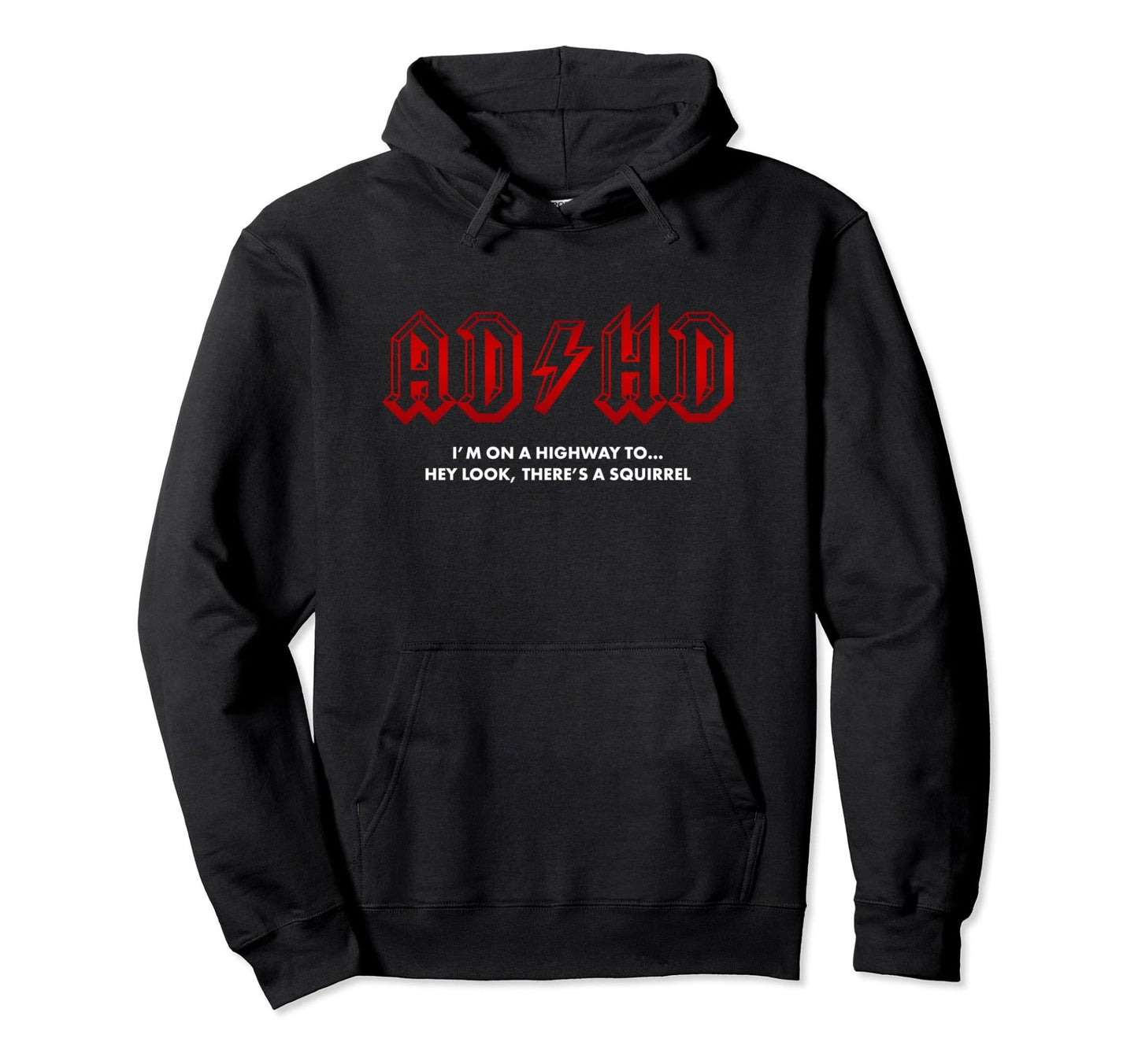 ADHD Hard Rocker (Red) - Pullover Hoodie - FocusAid Essentials: Empowering ADHD Living