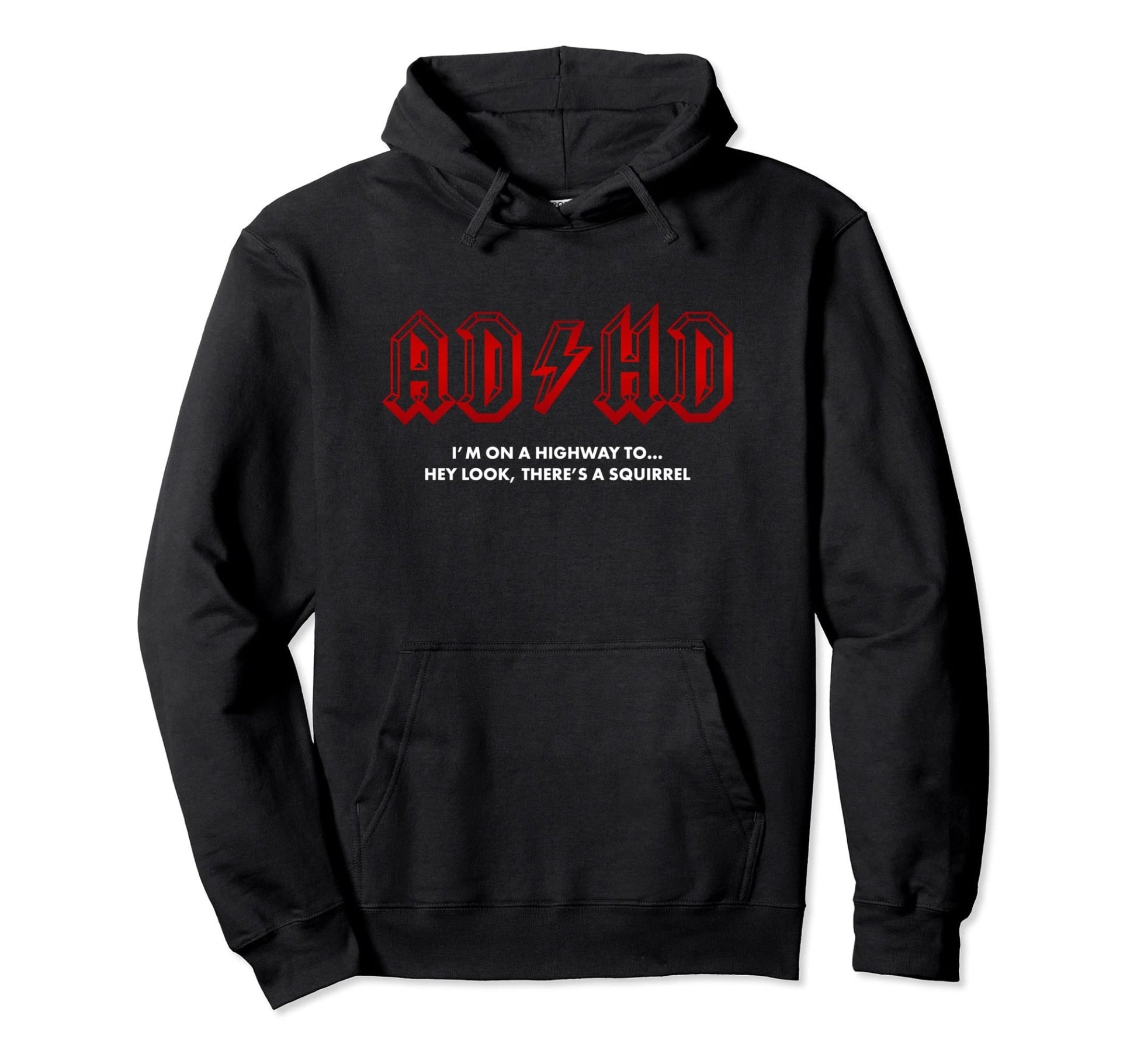 ADHD Hard Rocker (Red) - Pullover Hoodie - FocusAid Essentials: Empowering ADHD Living