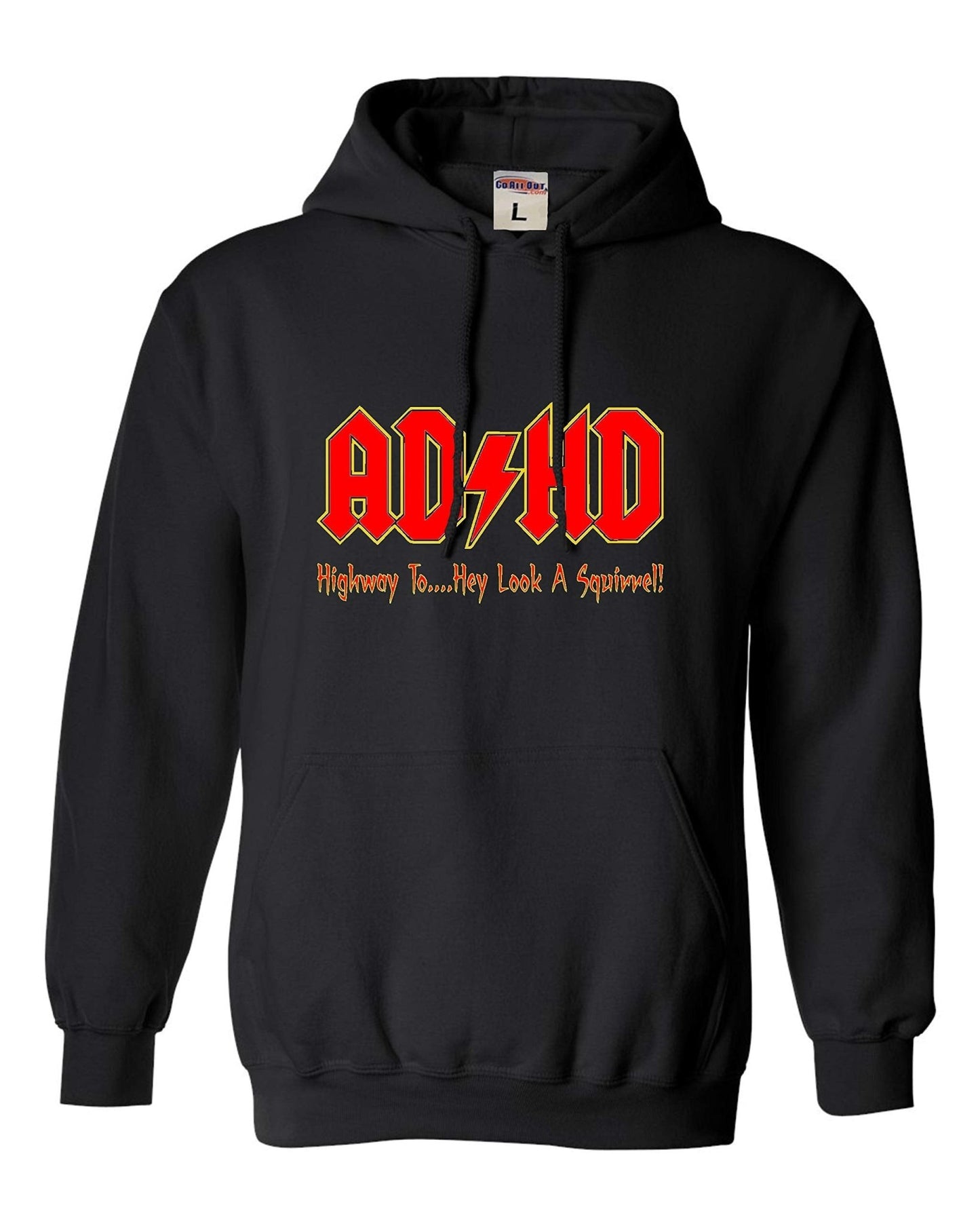 "ADHD - Highway To Hey Look..." Pullover Hoodie - FocusAid Essentials: Empowering ADHD Living