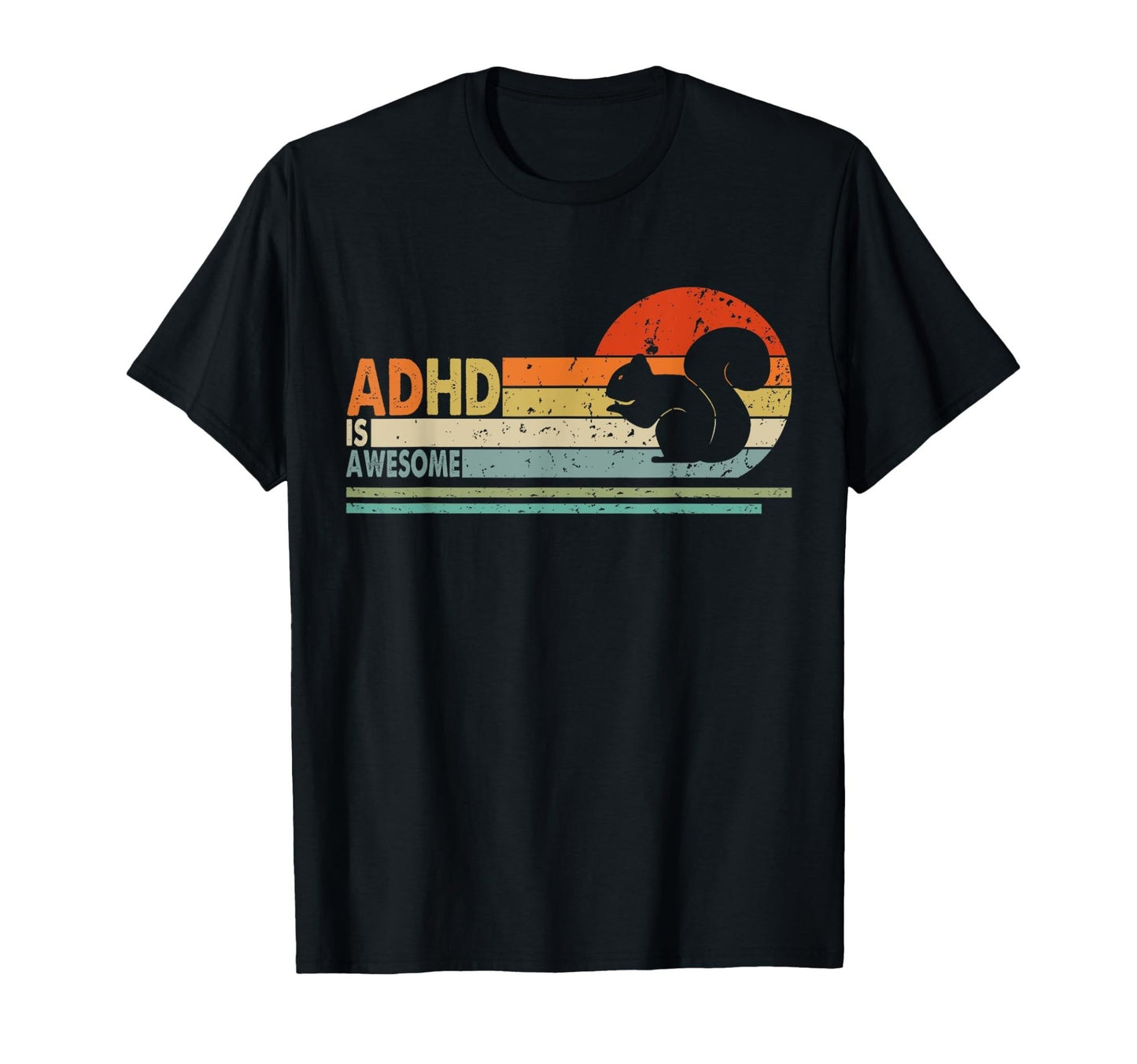 "ADHD is awesome" - Squirrel T-Shirt - FocusAid Essentials: Empowering ADHD Living