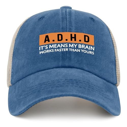 "ADHD - It's Means My Brain Works Faster Than Yours" Hat - FocusAid Essentials: Empowering ADHD Living