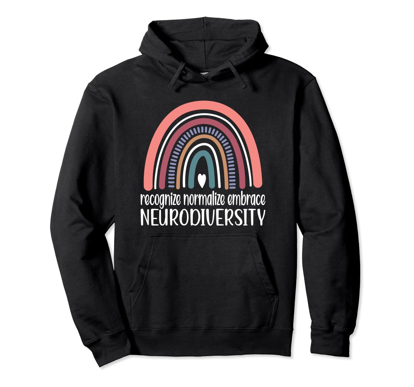 ADHD Neurodiversity Rainbow - Pullover Hoodie - FocusAid Essentials: Empowering ADHD Living