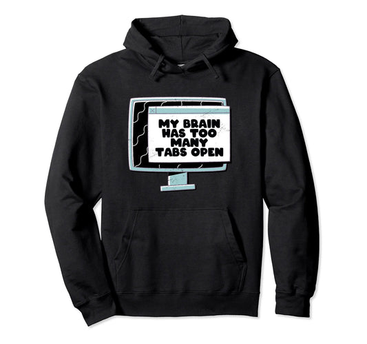 ADHD Pullover Hoodie - Computer Graphic Design Hoodies - FocusAid Essentials: Empowering ADHD Living