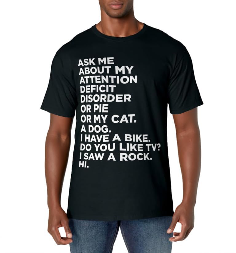 "Ask Me About My ADHD..." - T-Shirt - FocusAid Essentials: Empowering ADHD Living