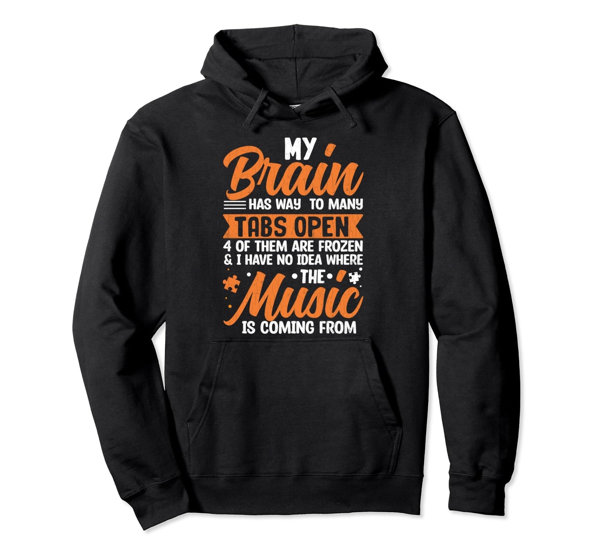 "Brain Has Too Many Tabs Open" ADHD Pullover Hoodie - FocusAid Essentials: Empowering ADHD Living