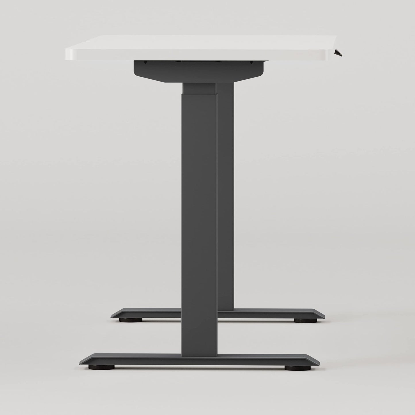 Branch Duo Standing Desk 48 Inches - Adjustable Standing Desk with 20” Range - OLED Control Panel - Frameless Design & Compact Size Suitable for Many Spaces - White Base - Charcoal Top - FocusAid Essentials: Empowering ADHD Living