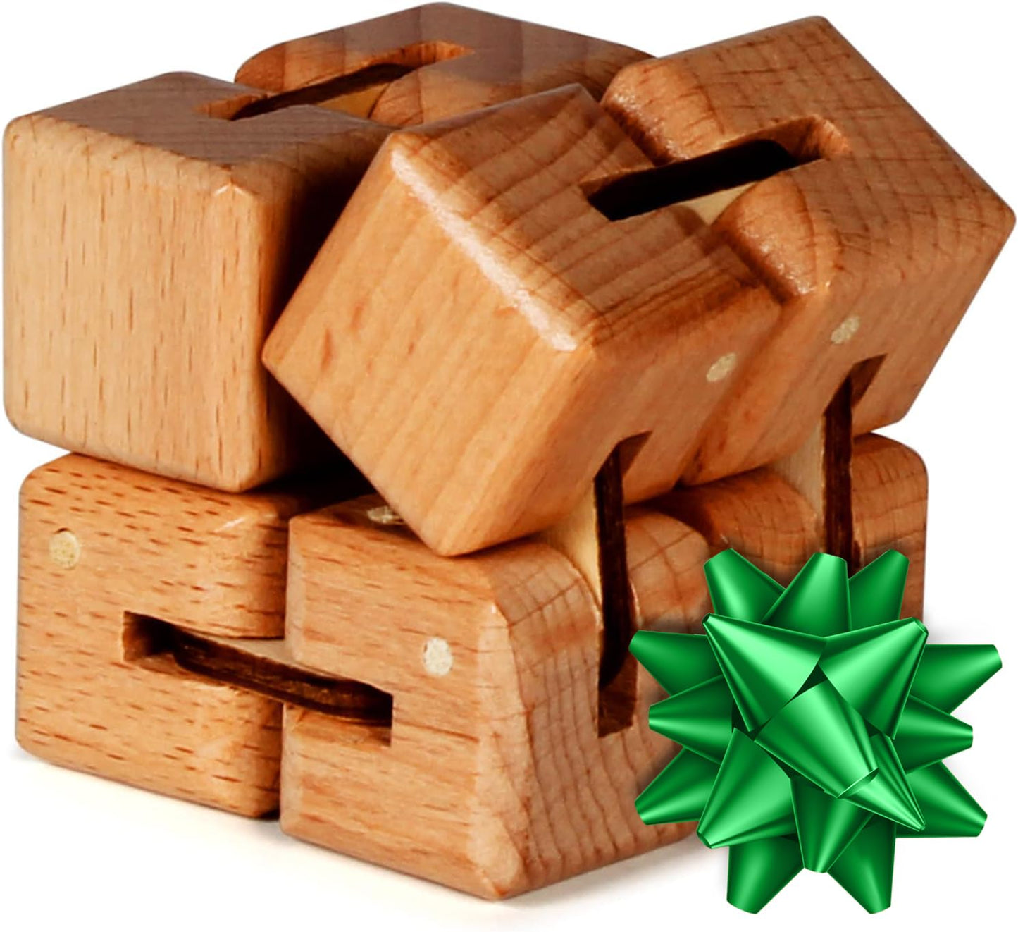 BUNMO Stocking Stuffers for Teens - Infinity Cube Fidget Toy - Stocking Stuffers for Teen Boys - Fidgets for Adults - Travel Toys - Gifts for Teenage Boys - 10 Year Old Boy Gift - 1 Pack Beech Wood - FocusAid Essentials: Empowering ADHD Living