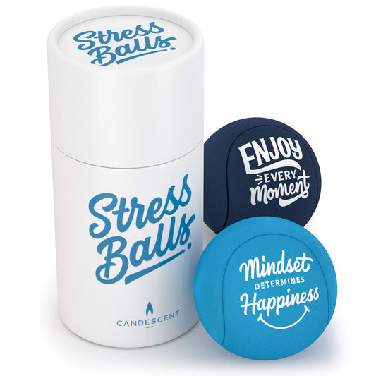 Candescent Stress Balls - Hand Therapy Relief for Anxiety, Fidget, Tension, Exercise Strengthener - Motivational Toys for Adults & Kids - Set of 2 - FocusAid Essentials: Empowering ADHD Living