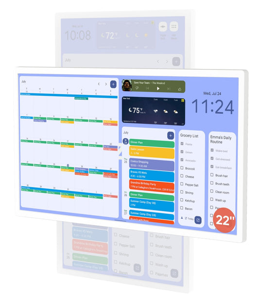Cozyla 22 Inch Digital Calendar Wall Touch Screen Syncs All Calendar Apps To Do List Notepad Family Calendar Electronic Wall Calendar Chore Chart for Kids Adults Meal Planner Smart Calendar White - FocusAid Essentials: Empowering ADHD Living