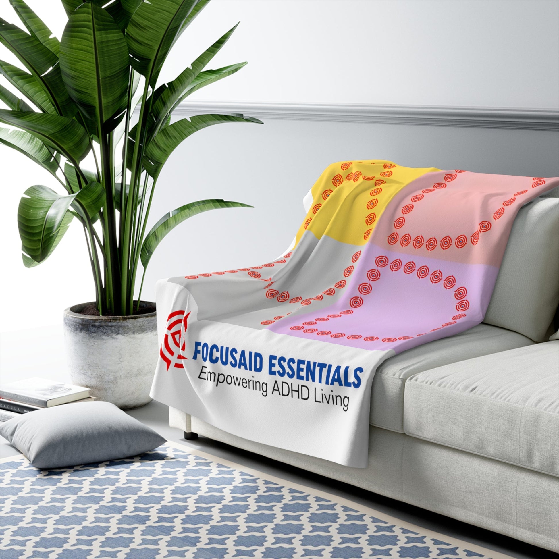 F.A.E. Fleece Throw Blanket - FocusAid Essentials: Empowering ADHD Living