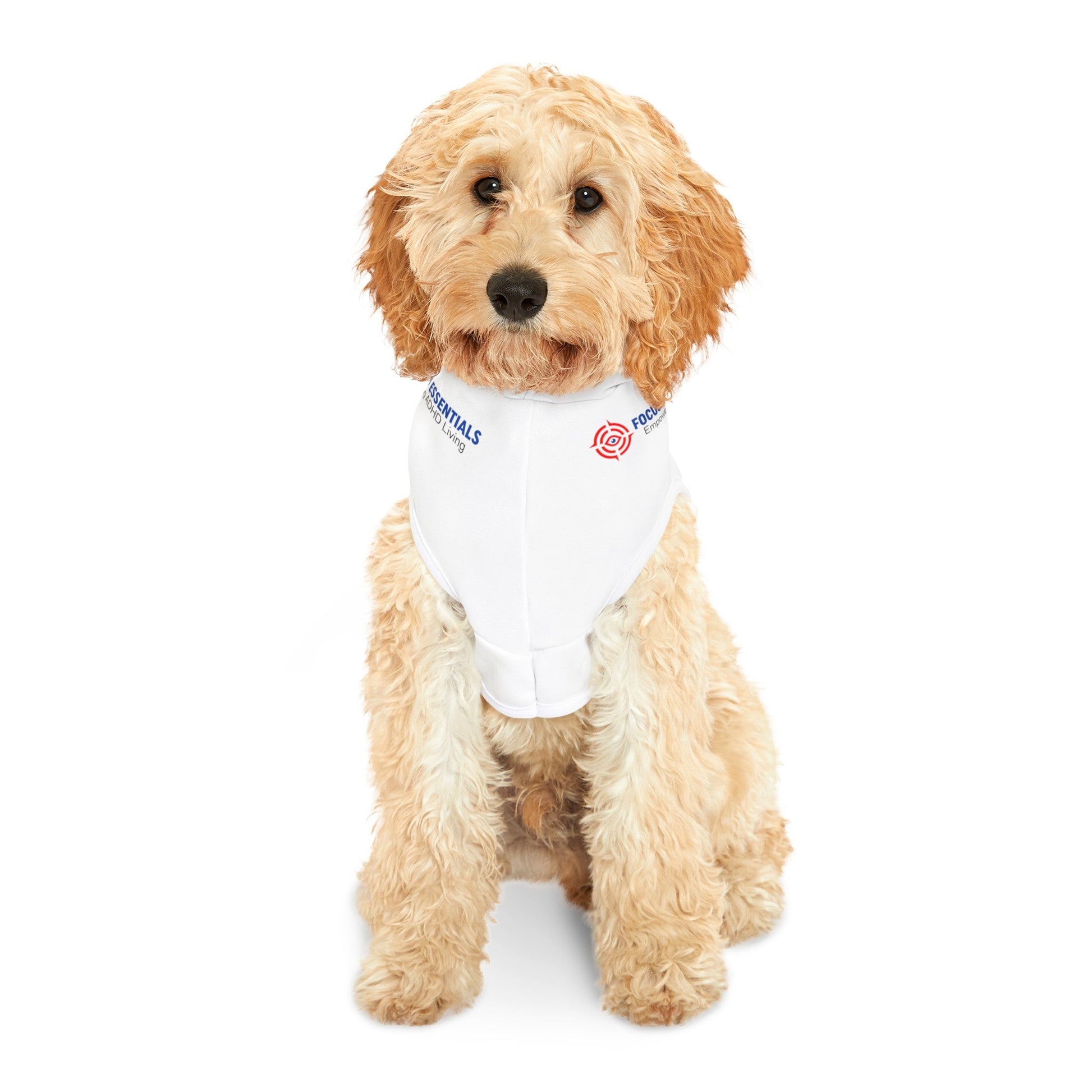 F.A.E. Pet Hoodie - White - FocusAid Essentials: Empowering ADHD Living