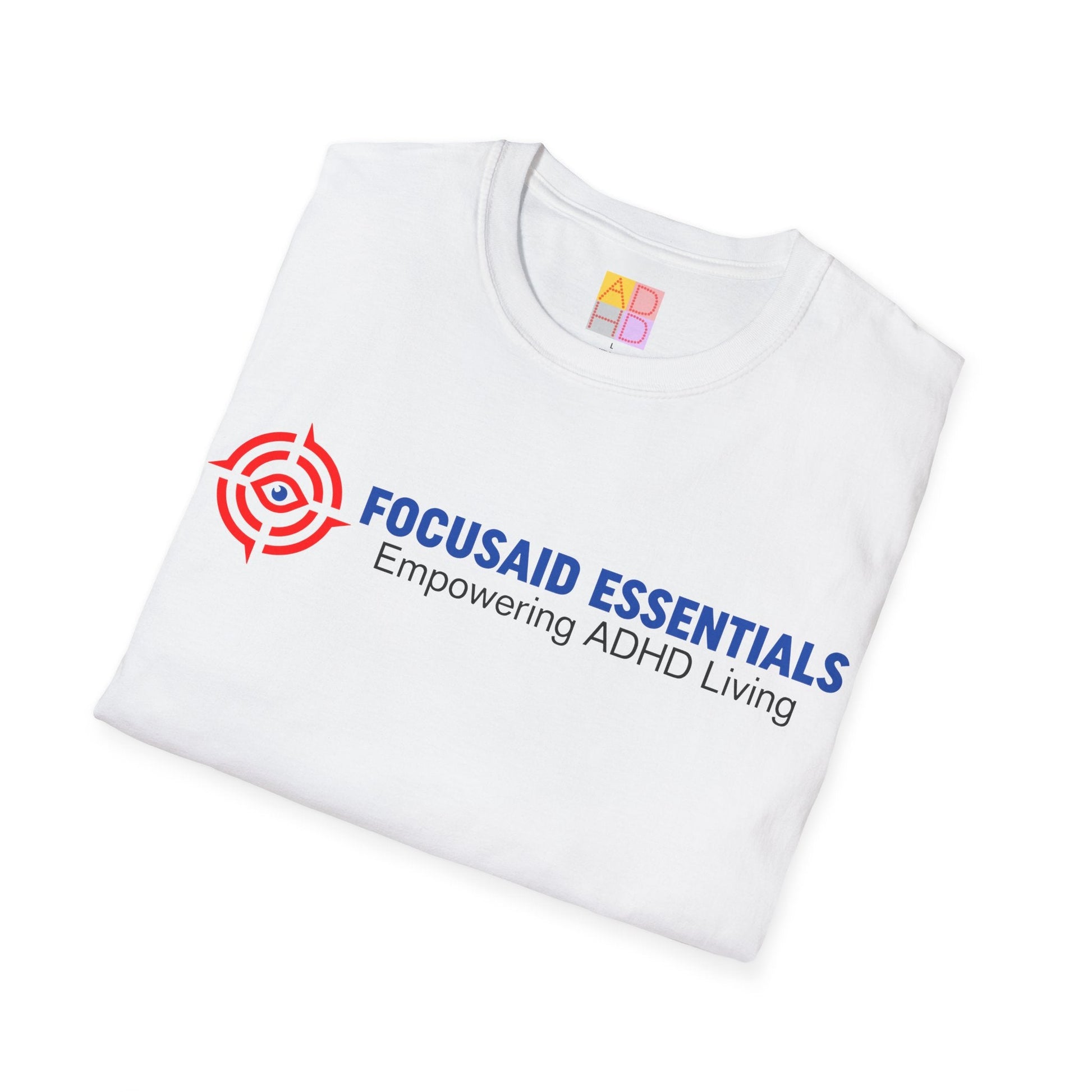 F.A.E. Soft - Style T-Shirt - Blue & Black Lettering - FocusAid Essentials: Empowering ADHD Living