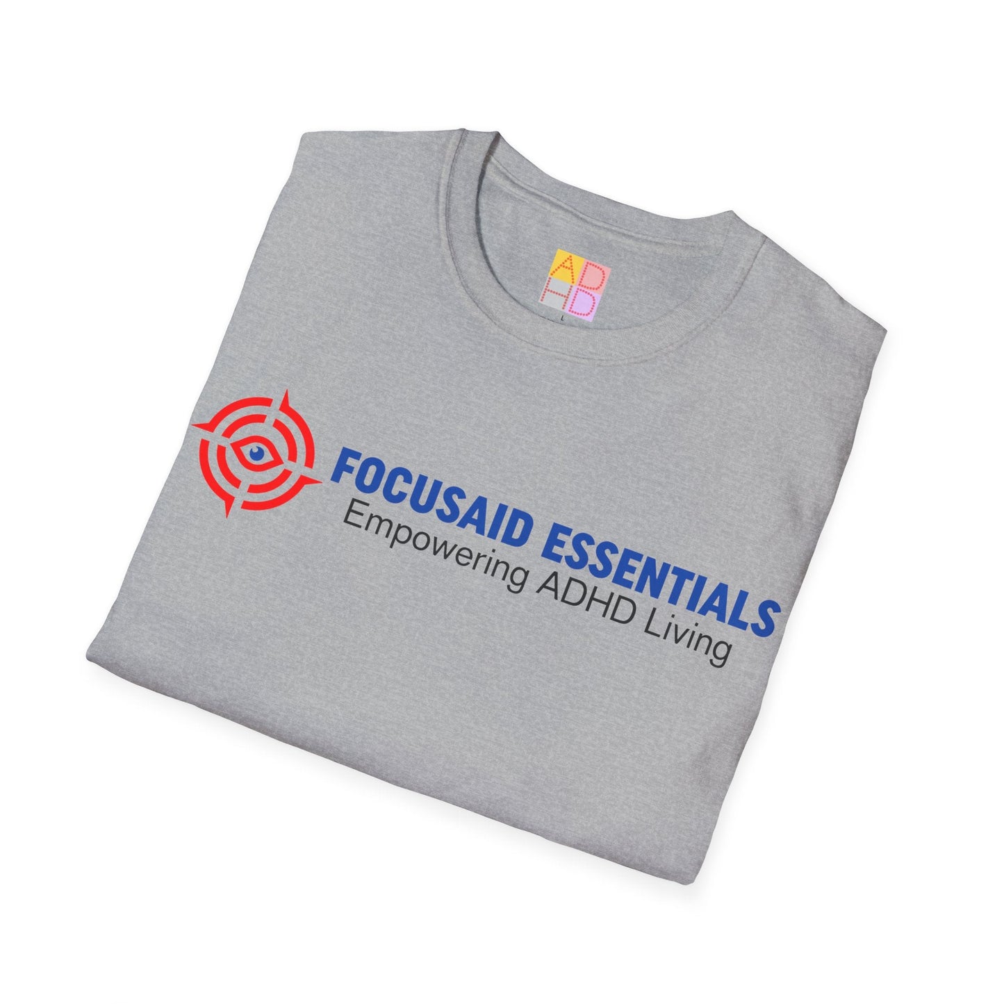 F.A.E. Soft - Style T-Shirt - Blue & Black Lettering - FocusAid Essentials: Empowering ADHD Living