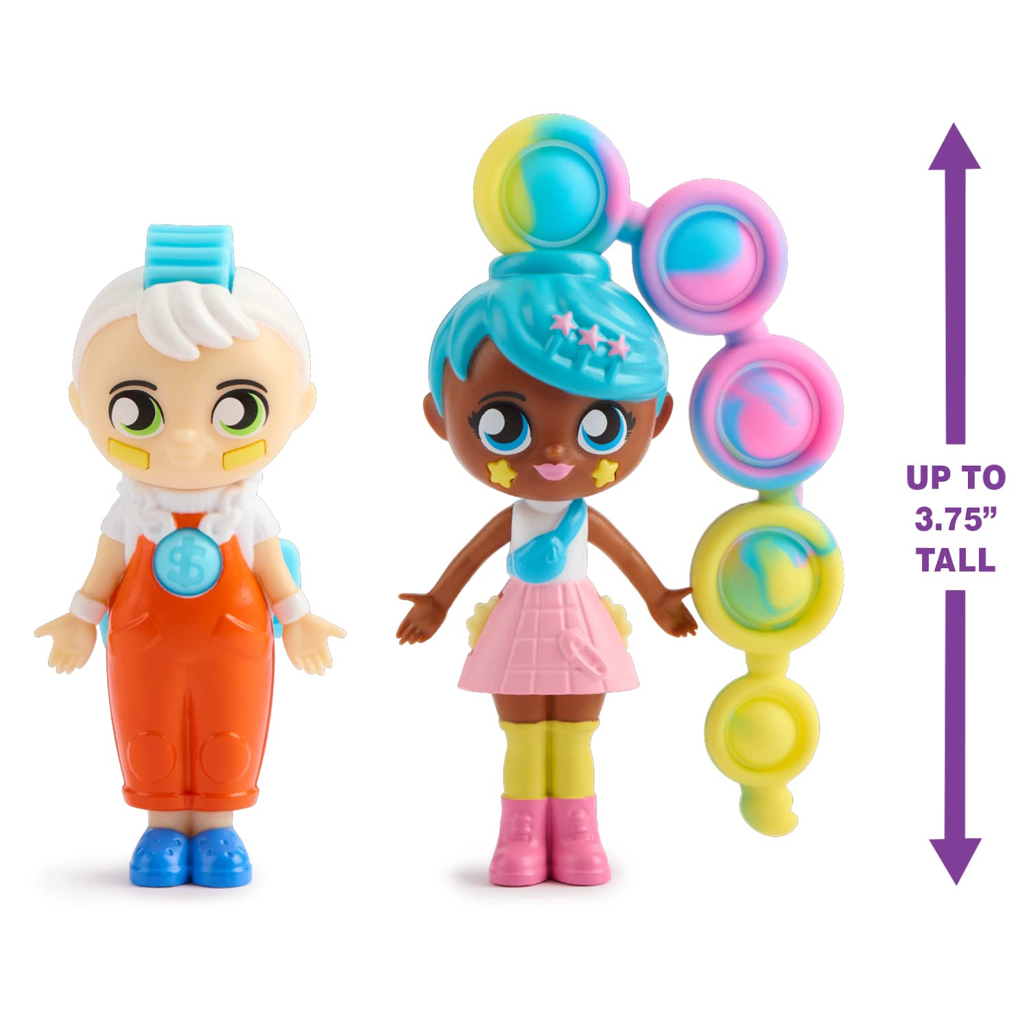 Fashion Fidgets Sensory Toy Dolls – Push Pop Fidget Toy Pack of 2 – Anxiety and Stress Relief for Kids - FocusAid Essentials: Empowering ADHD Living