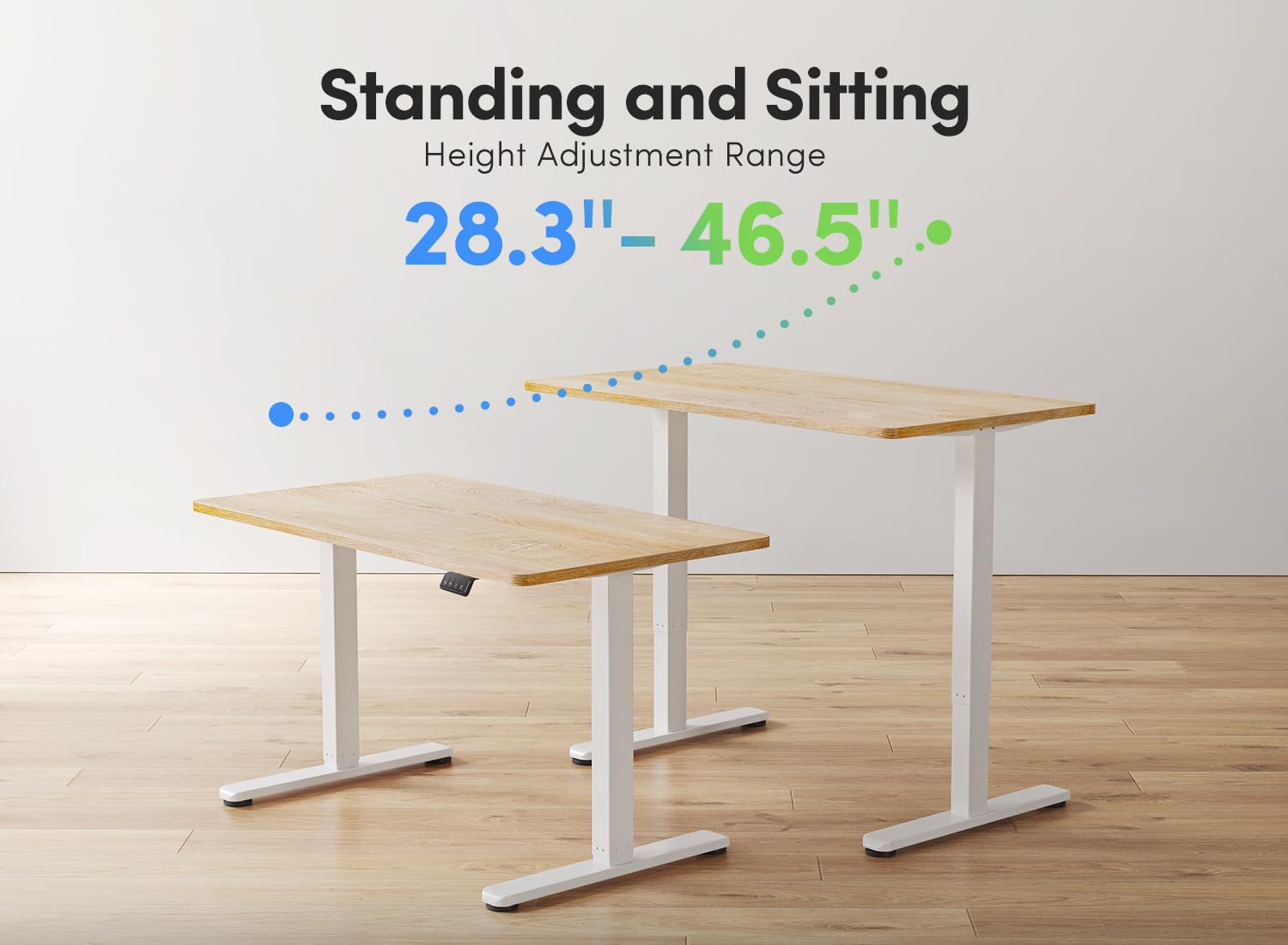 FEZIBO Electric Standing Desk, 48 x 24 Inches Height Adjustable Stand up Desk, Sit Stand Home Office Desk, Computer Desk, Maple - FocusAid Essentials: Empowering ADHD Living