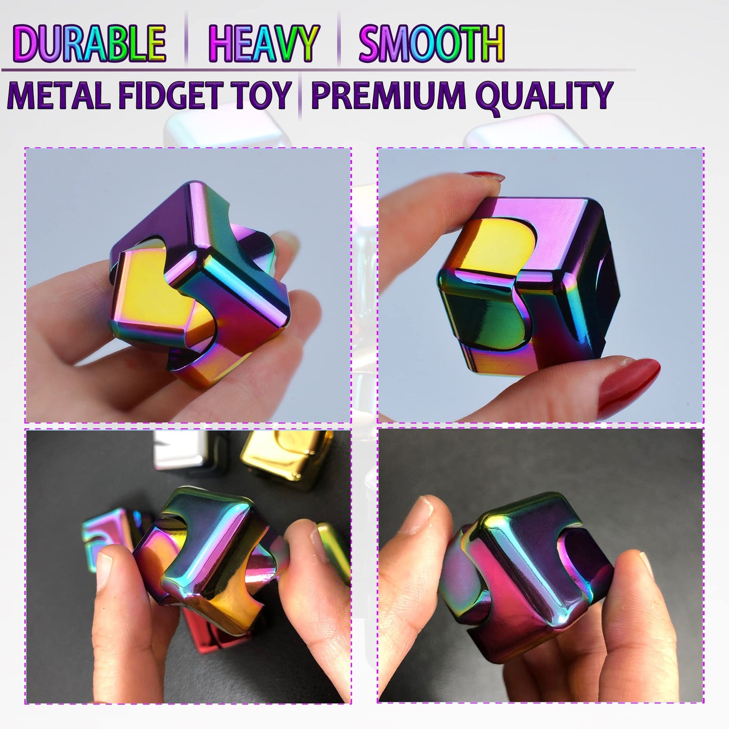 Fidget Spinner Toys Cube Adults, Easter Basket Stuffers for Teens Metal EDC Cool Desk Gadgets Office Toys Small Anxiety Figette Sensory Toy, ADHD Tool Fingears Figet Stress Valentine Gift for Boys - FocusAid Essentials: Empowering ADHD Living