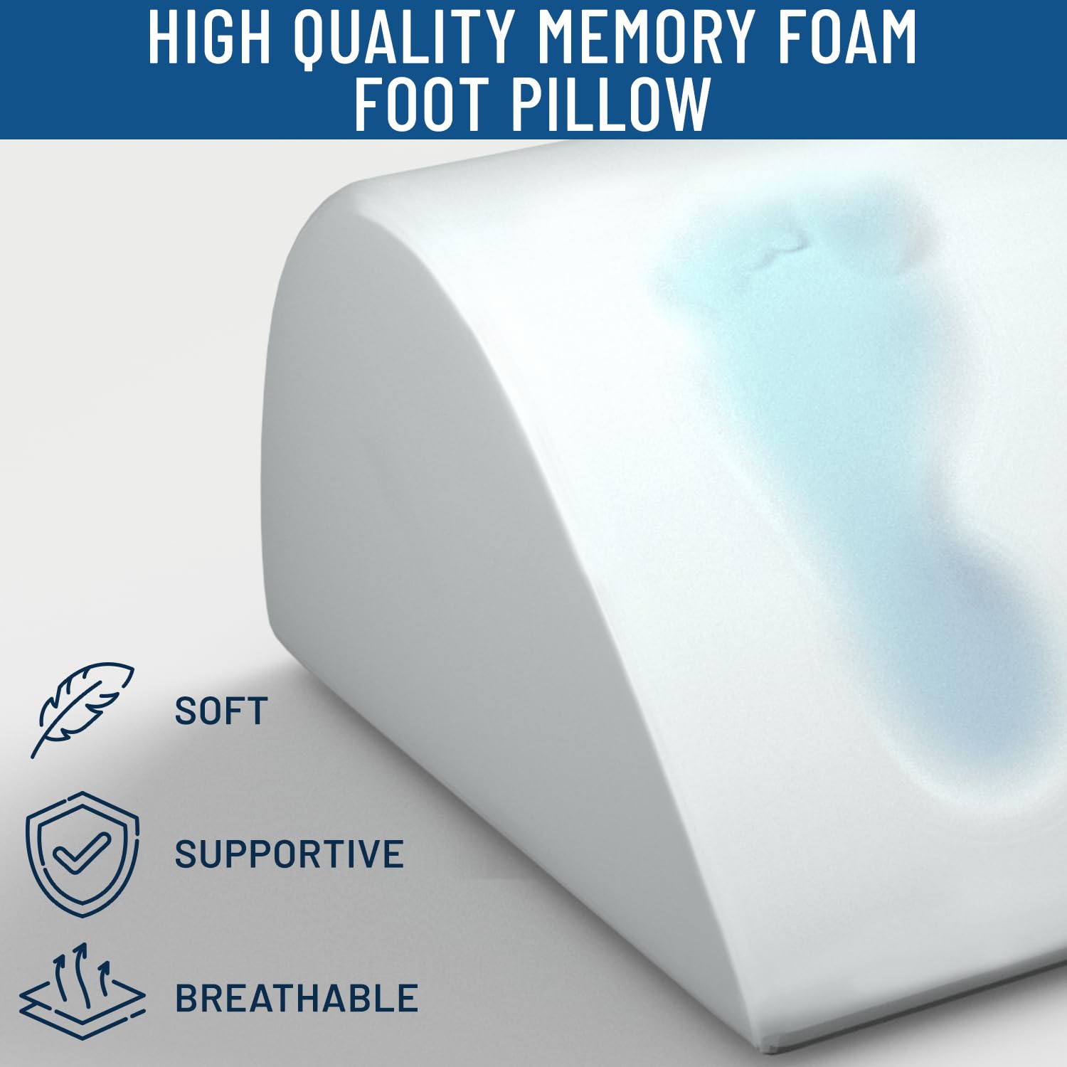 Foot Rest for Under Desk at Work - Memory Foam Office Foot Stool & Under Desk Footrest Leg Elevation Pillow for Gaming & Home Office, Supports Posture - FocusAid Essentials: Empowering ADHD Living