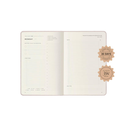 Full Focus Oatmeal Linen Planner by Michael Hyatt - The #1 Daily Planner to Set Annual Goals, Increase Focus, Eliminate Overwhelm, and Achieve Your Biggest Goals - Hardcover - FocusAid Essentials: Empowering ADHD Living