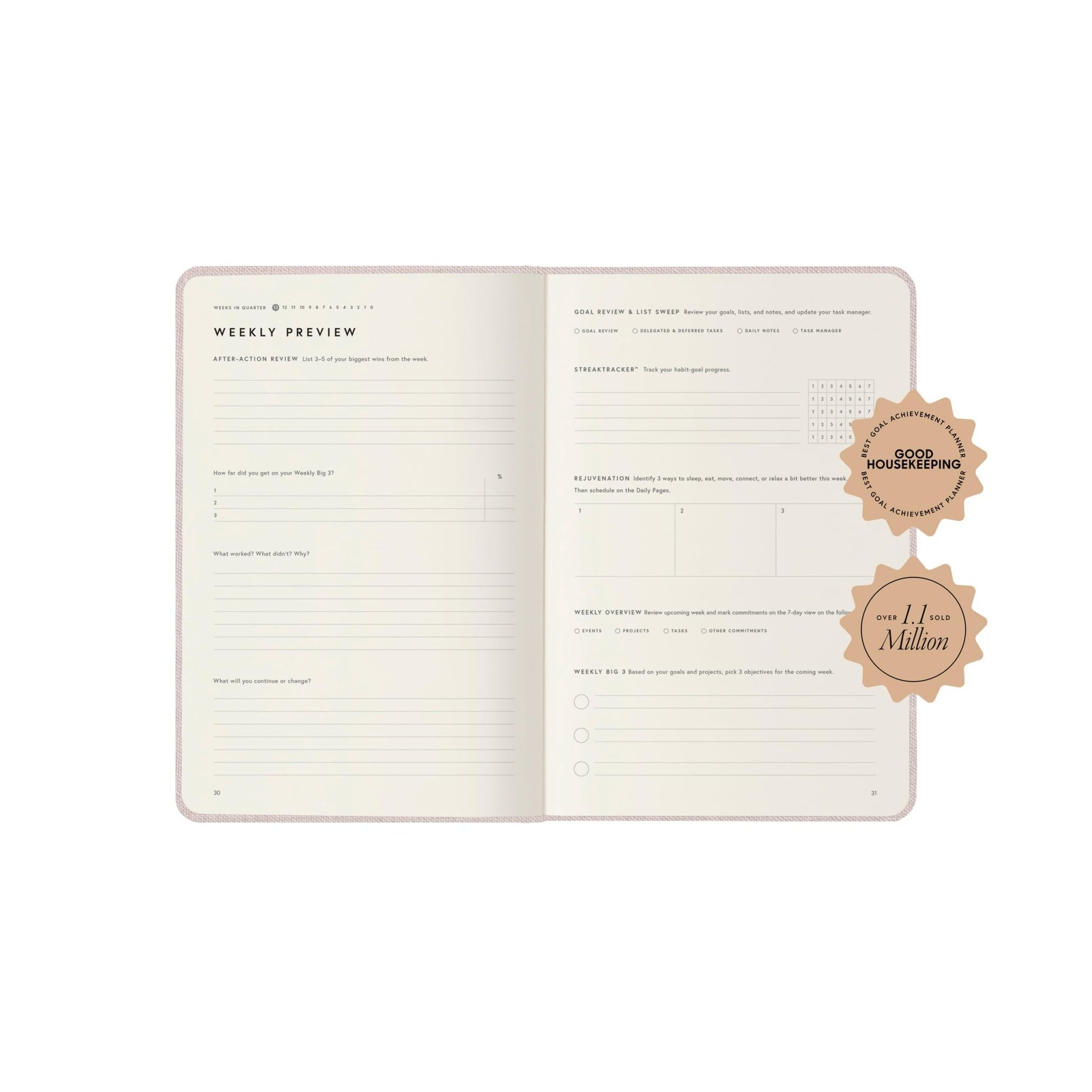 Full Focus Oatmeal Linen Planner by Michael Hyatt - The #1 Daily Planner to Set Annual Goals, Increase Focus, Eliminate Overwhelm, and Achieve Your Biggest Goals - Hardcover - FocusAid Essentials: Empowering ADHD Living