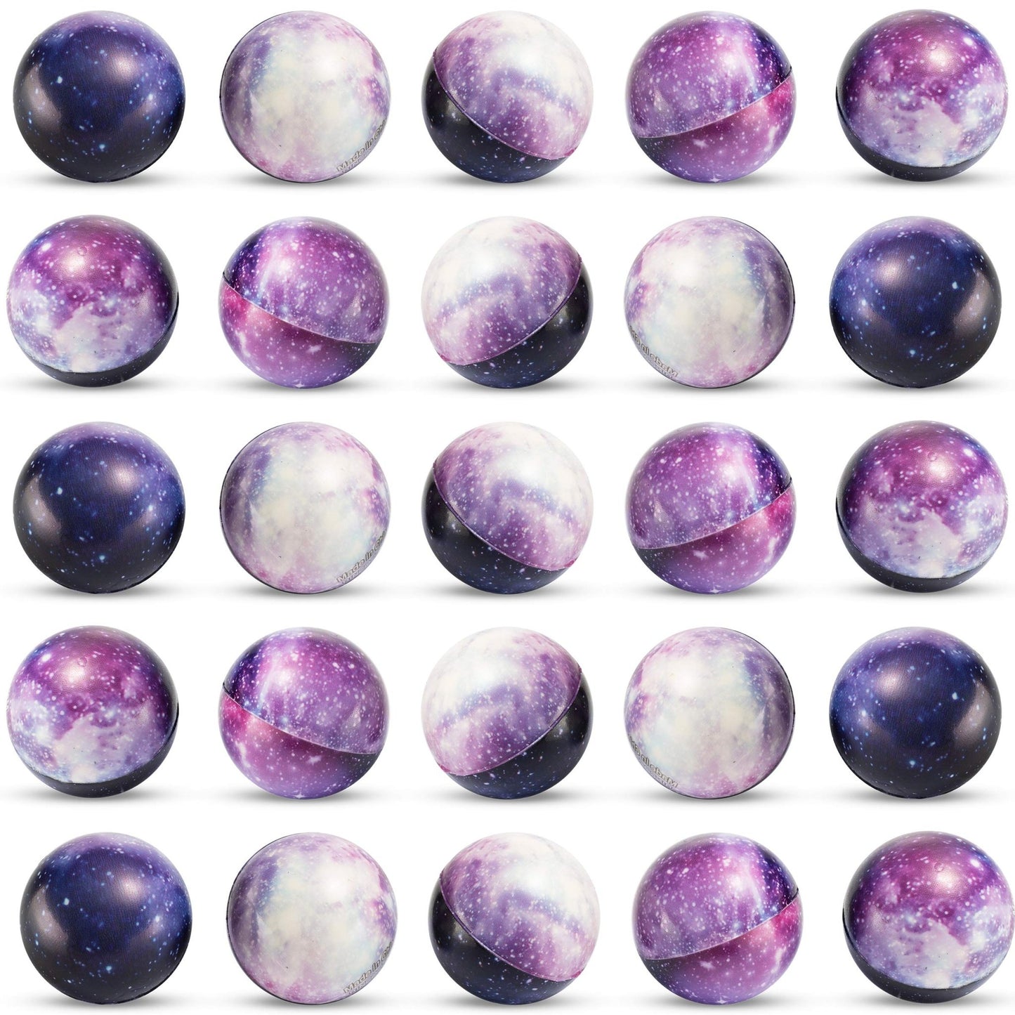 Galaxy Stress Balls for Kids - Pack of 24 Bulk - Squeeze Anxiety Fidget Sensory Balls for Children with Outer Space Theme, Toys for Party Favors and Birthday Party Supplies - FocusAid Essentials: Empowering ADHD Living