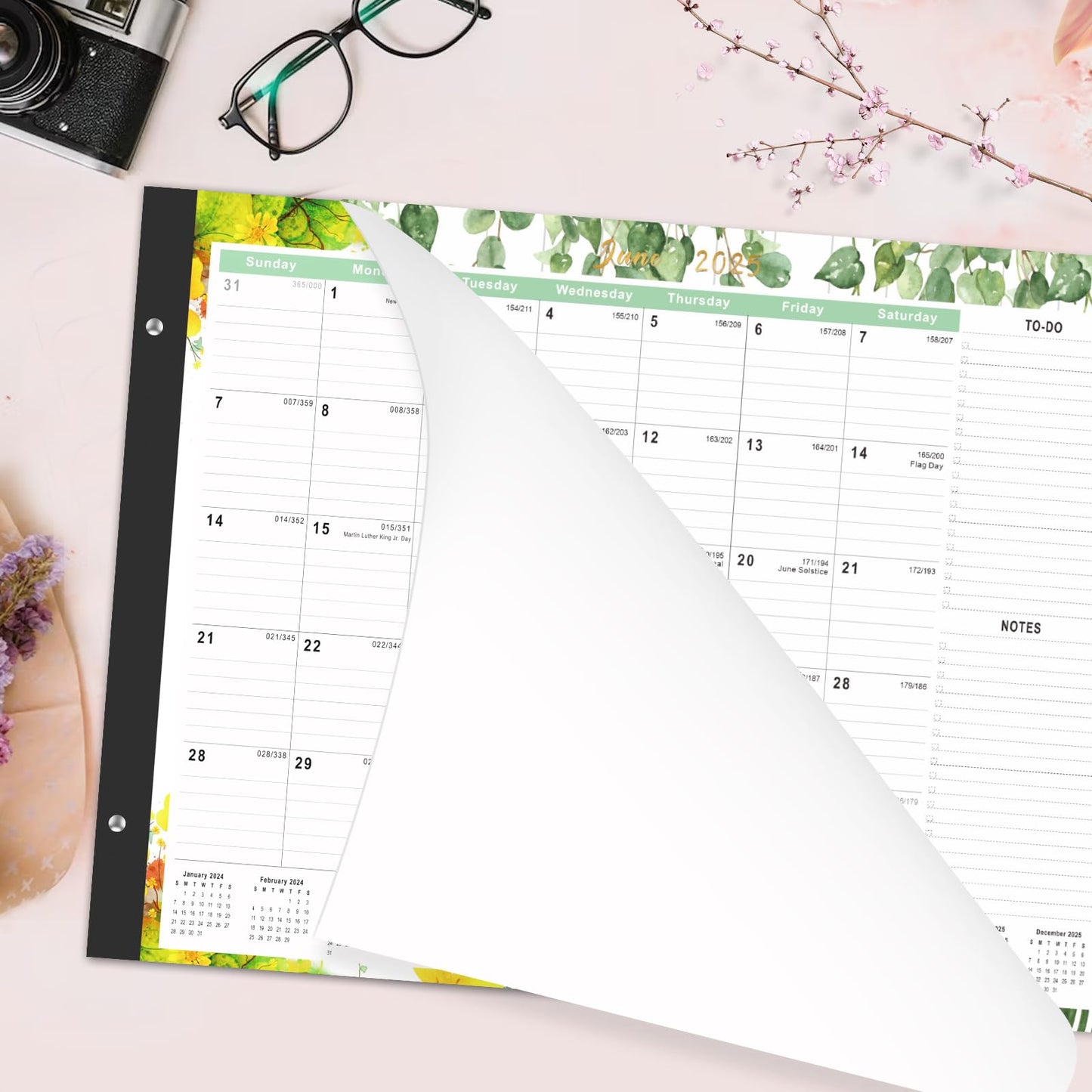 Gannyfer Large Desk Calendar 2025 - 18 Month Calendar Jan 2025 - Jun 2026, 22" x 17" Desktop Pad Calendar, Office Supplies Perfect for Planning and Organizing In Your Home, School or Office - FocusAid Essentials: Empowering ADHD Living