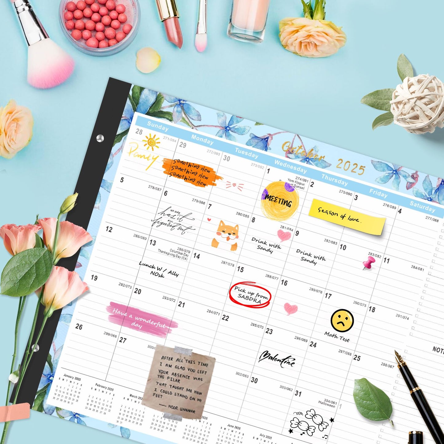 Gannyfer Large Desk Calendar 2025 - 18 Month Calendar Jan 2025 - Jun 2026, 22" x 17" Desktop Pad Calendar, Office Supplies Perfect for Planning and Organizing In Your Home, School or Office - FocusAid Essentials: Empowering ADHD Living