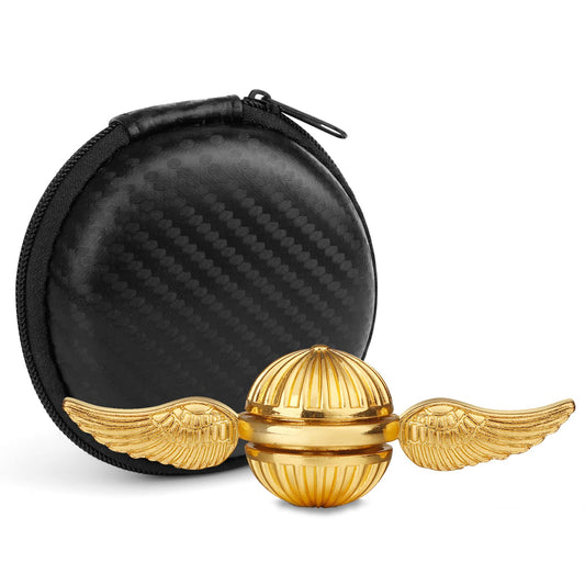 Golden Orb Fidget Spinner, Cool Metal Ball Toy for Stress Relief, Desk Decor for School Home Office, Christmas Birthday Stocking Stuffer Party Favor Gift, Sensory Toy for Boys Girls Kids Adults - FocusAid Essentials: Empowering ADHD Living