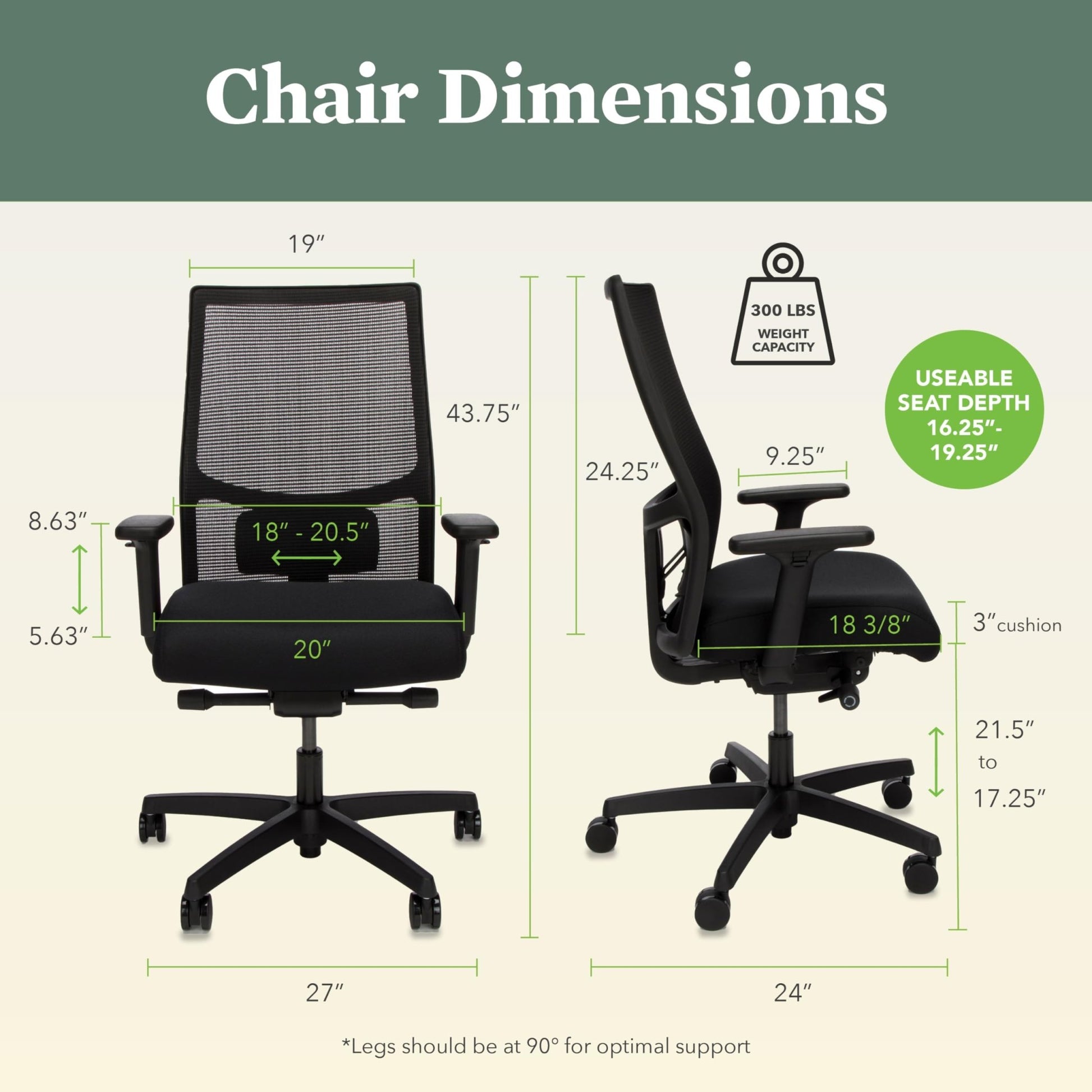 HON Ignition 2.0 Ergonomic Office Chair - Adjustable Tilt, Swivel Wheels, Comfortable for Long Hours - Home Office Desk Chair - FocusAid Essentials: Empowering ADHD Living