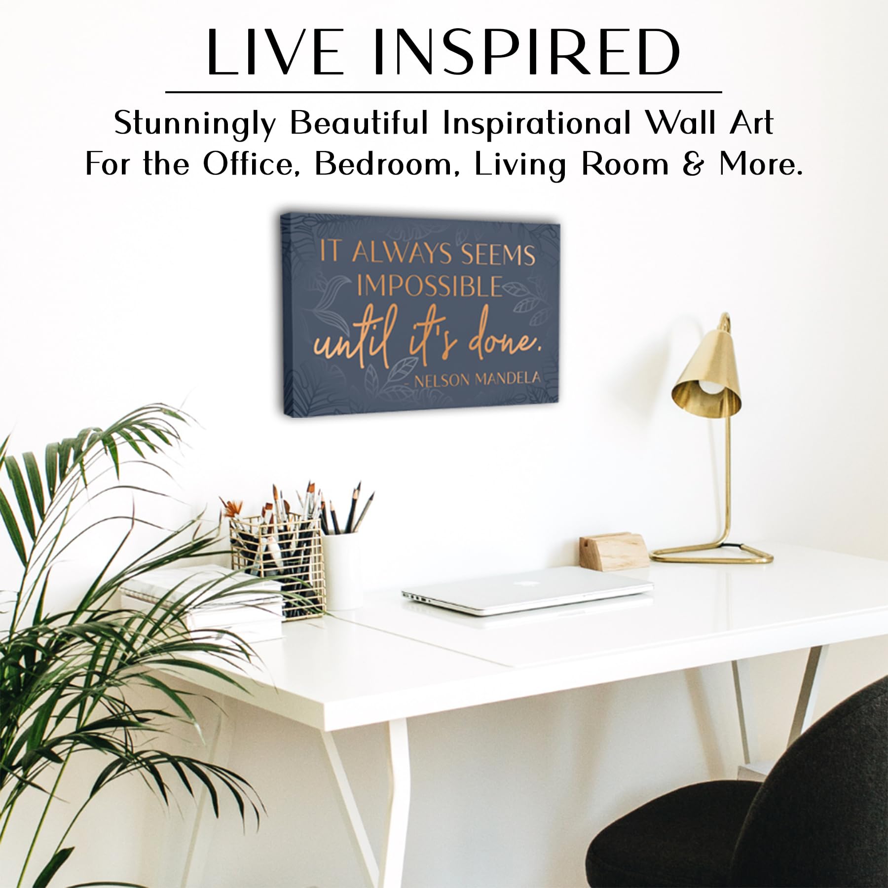 Inspirational Wall Art Canvas Poster for Bedroom, Office, Living Room - Framed Canvas - 10 x 16.5 Inch Motivational Print - FocusAid Essentials: Empowering ADHD Living