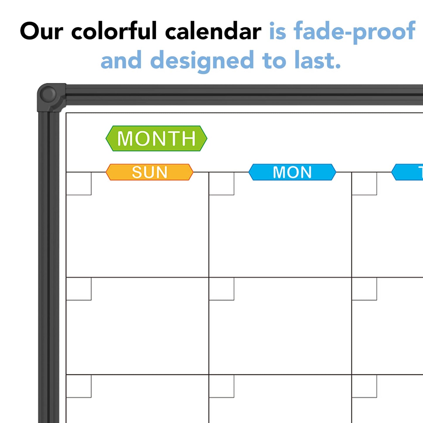 JILoffice Dry Erase Calendar Whiteboard - Magnetic White Board Calendar Monthly 36 X 24 Inch, Black Aluminum Frame Wall Mounted Board for Office Home and School - FocusAid Essentials: Empowering ADHD Living