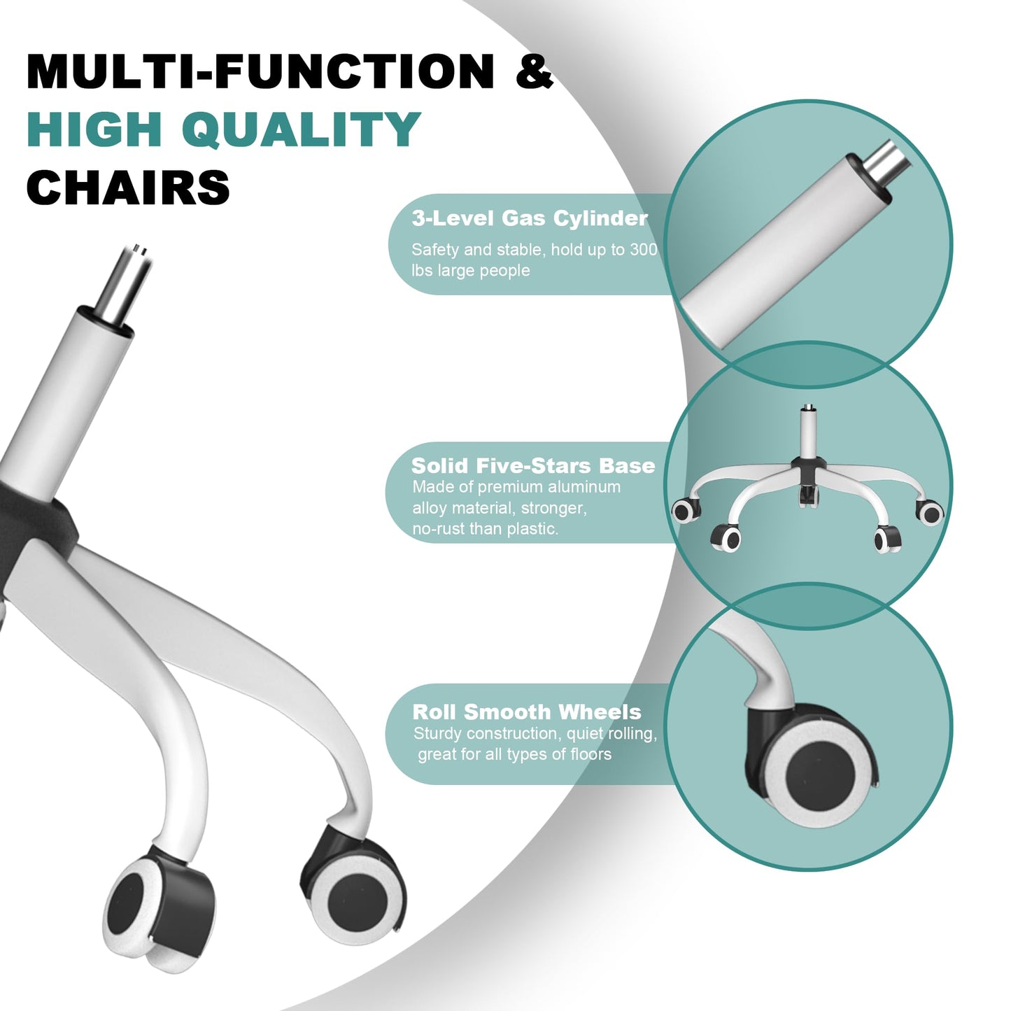 Mimoglad Office Chair, High Back Ergonomic Desk Chair with Adjustable Lumbar Support and Headrest, Swivel Task Chair with flip - up Armrests for Guitar Playing - FocusAid Essentials: Empowering ADHD Living