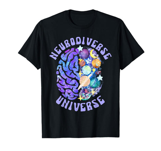 Neurodiverse Universe ADHD Awareness T-Shirt - FocusAid Essentials: Empowering ADHD Living