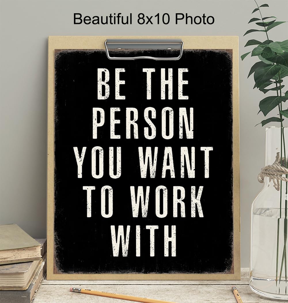 Office Inspirational Wall Art - positive Quotes Wall Decor - Motivational Wall Art - Best Office Wall Art - Black Office Decorations - Inspiring Teamwork Wall Art - Mens Office Decor - Success Wall Art - FocusAid Essentials: Empowering ADHD Living