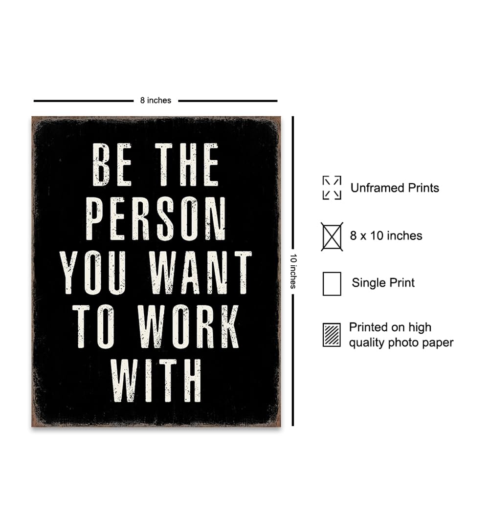 Office Inspirational Wall Art - positive Quotes Wall Decor - Motivational Wall Art - Best Office Wall Art - Black Office Decorations - Inspiring Teamwork Wall Art - Mens Office Decor - Success Wall Art - FocusAid Essentials: Empowering ADHD Living