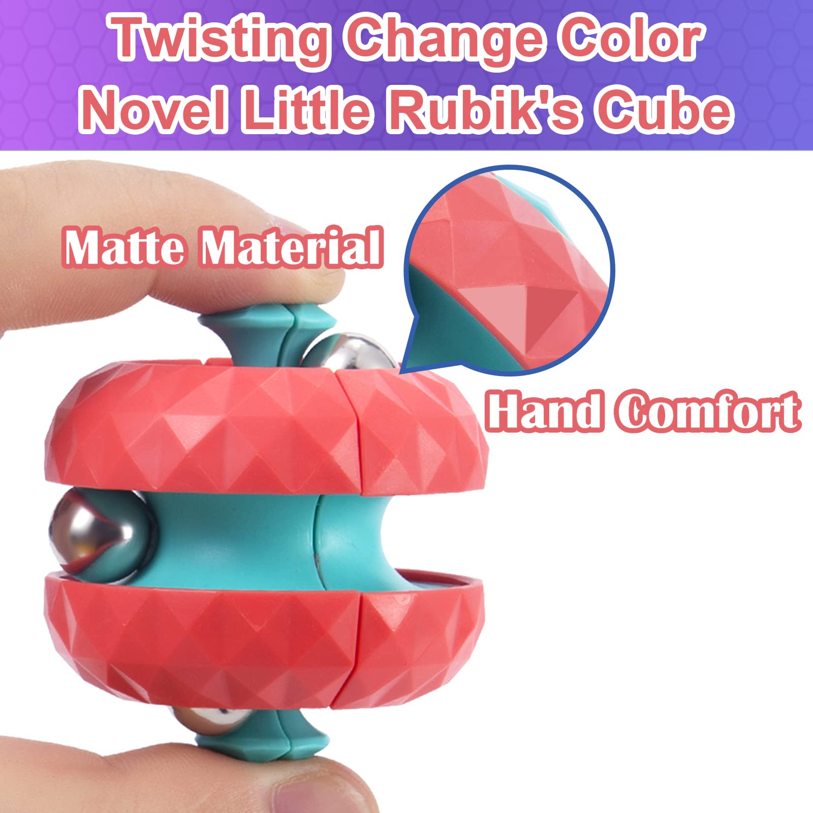 ONCOFAN Unique Orbit Ball Fidget Toy, Novelty Beads Track Infinity Cube Stress Relief Balls Creative Sensory Toys for Autistic ADHD Kids Adults - FocusAid Essentials: Empowering ADHD Living